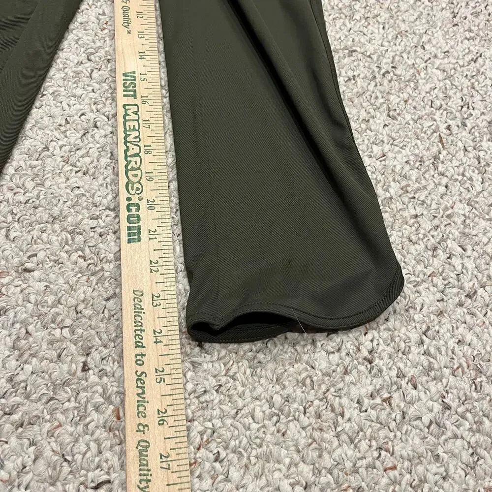 Halara Mid Rise Drawstring Golf Tapered Pants S Green Quick Dry Curved Hem
